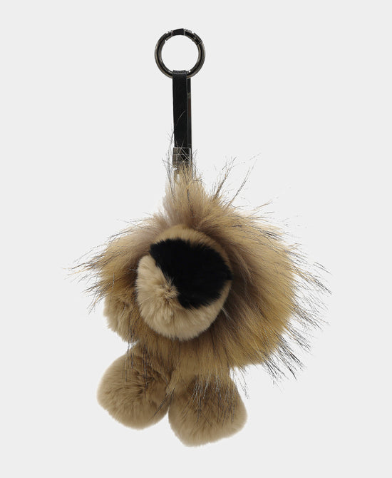 
Fur Lion Bag Charm/Key Chain in TAUPE view 1