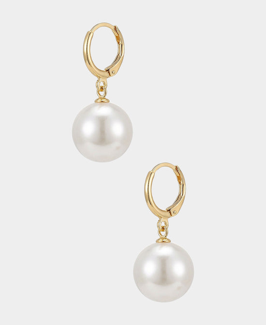 
Faux Pearl Drop Earrings in GOLD/WHITE view 2