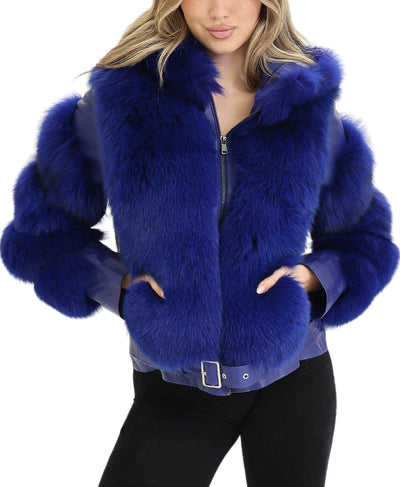 Fox Fur & Leather Jacket image 1