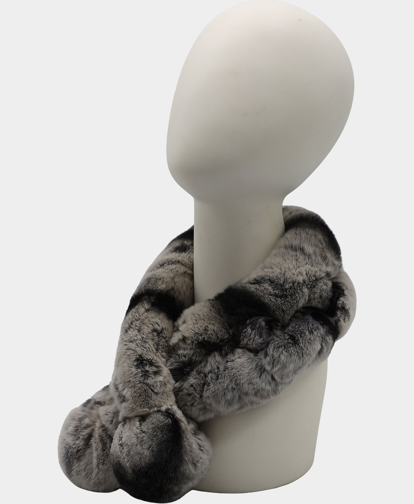 Fur Pull Thru Scarf w/ Poms view 1