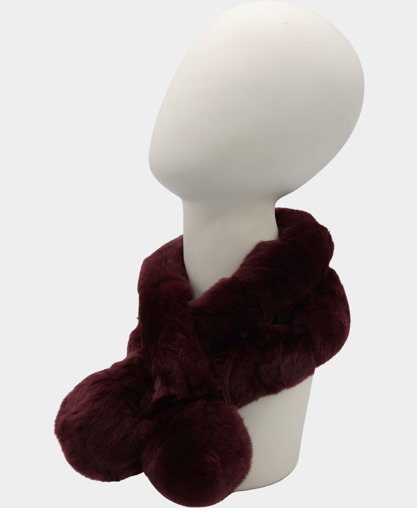 Fur Pull Thru Scarf w/ Poms view 1