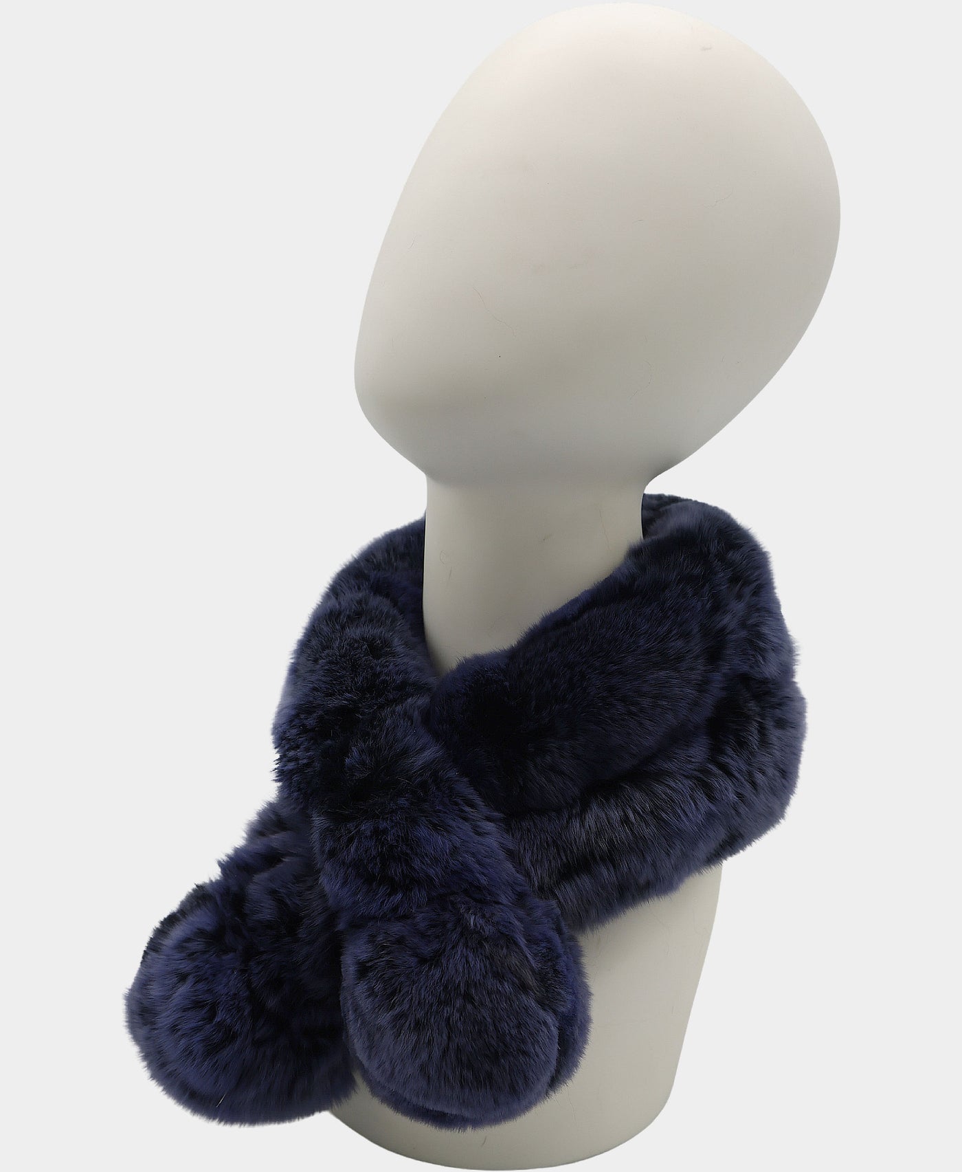 Fur Pull Thru Scarf w/ Poms view 1