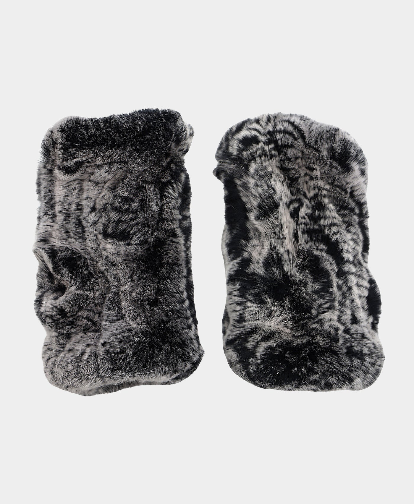 Knitted Fur Fingerless Gloves view 1