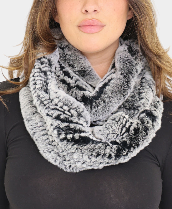 Knitted Fur Infinity Scarf view 