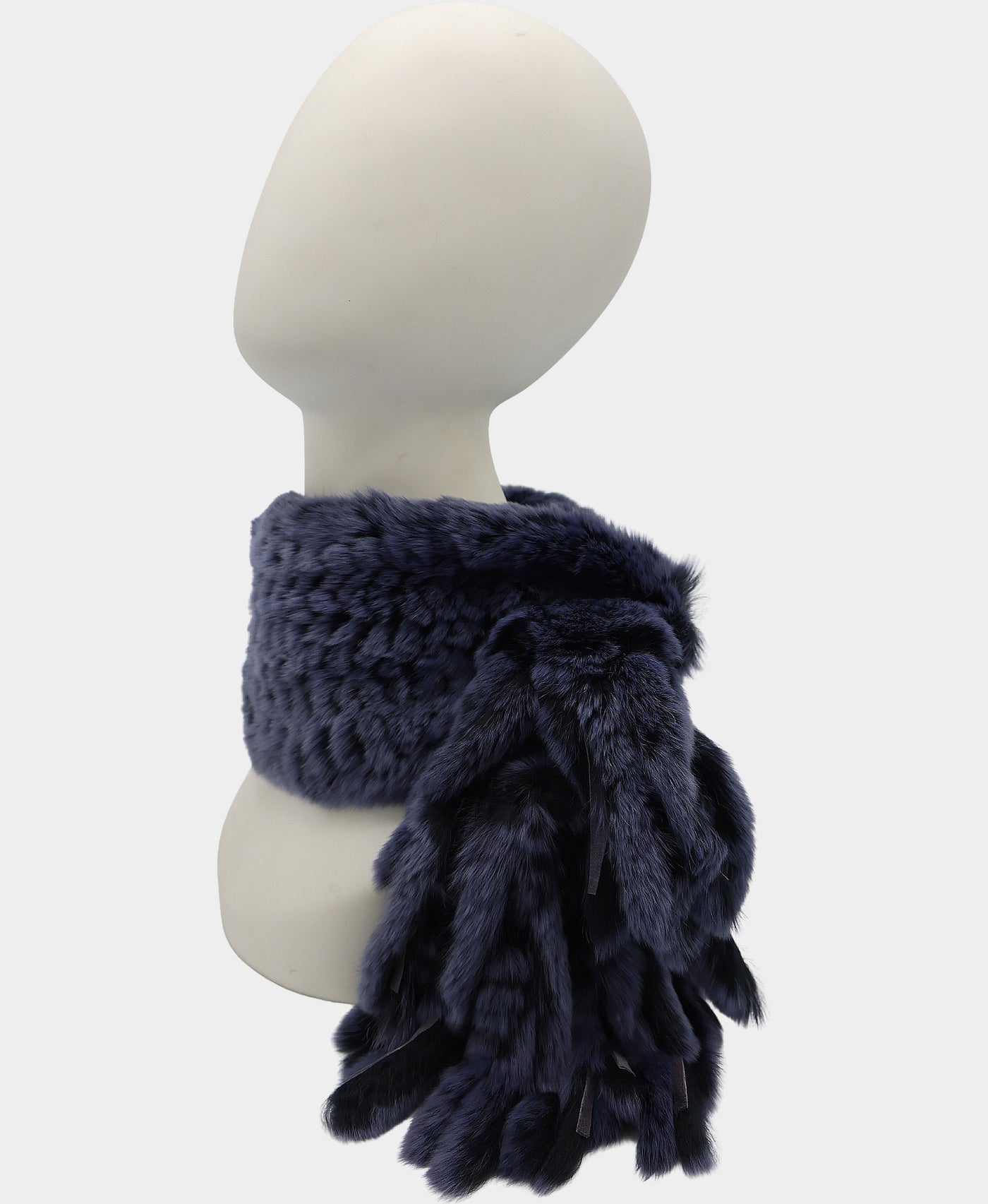 Fur Pull Thru Scarf w/ Fringe view 1
