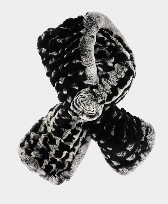 Fur Scarf w/ Rosette view 