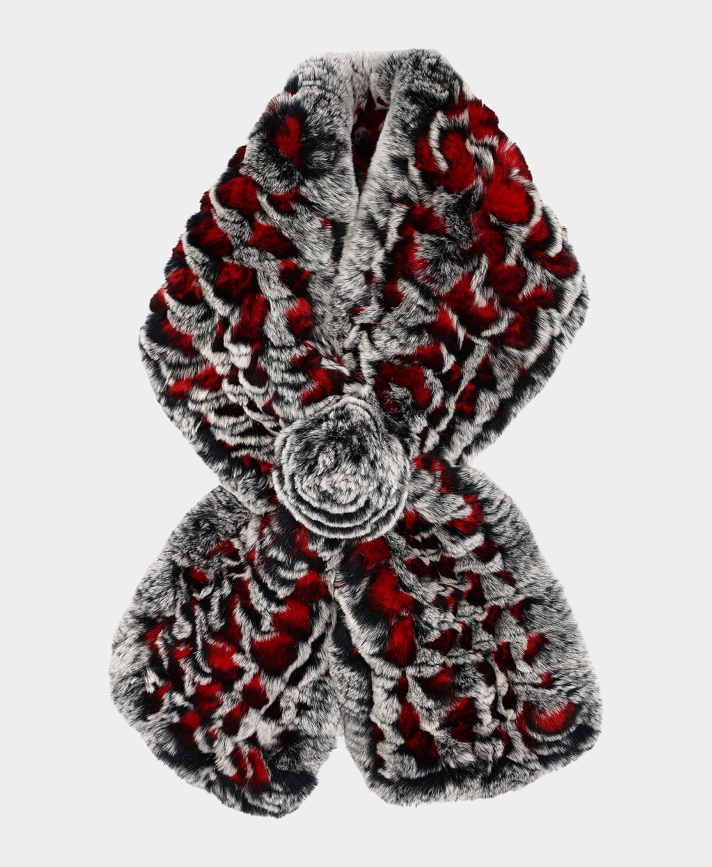 Fur Scarf w/ Rosette view 1