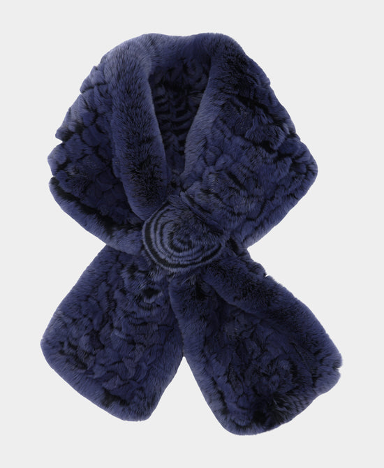 Fur Scarf w/ Rosette view 