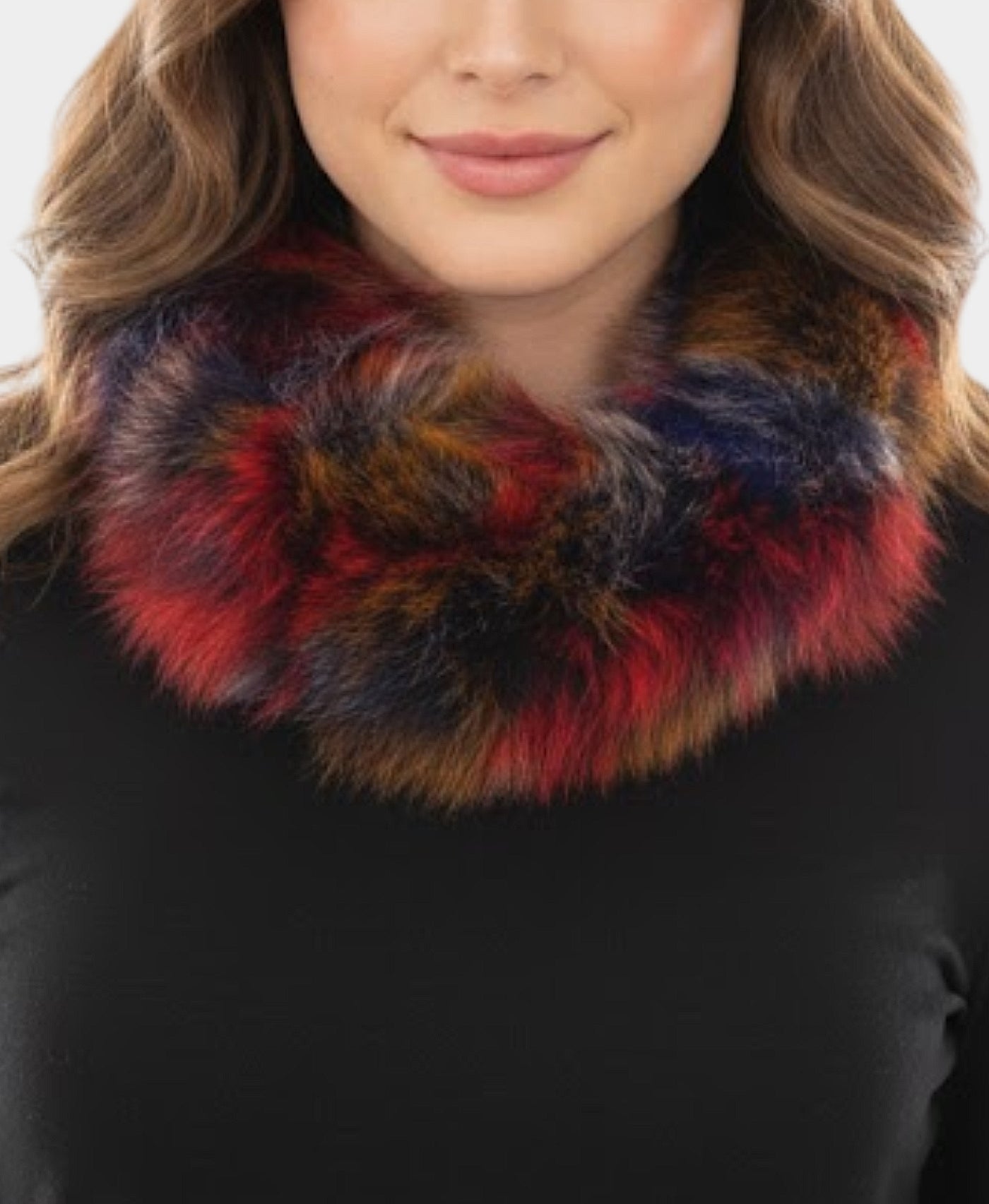 Knitted Fox Fur Scarf view 1