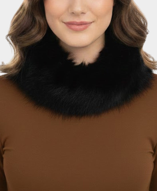 Knitted Fox Fur Scarf view 