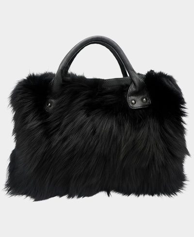 Fox Fur Satchel Handbag image 2