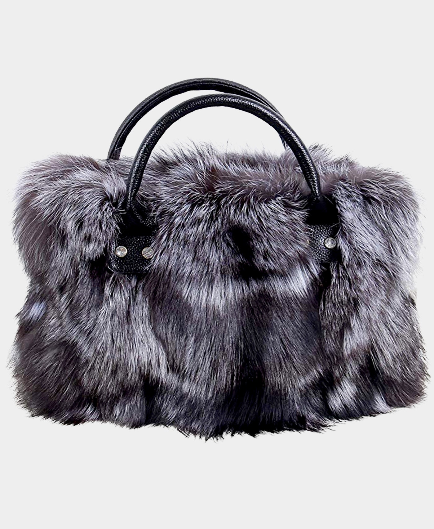 Fox Fur Satchel Handbag view 1