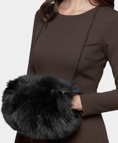 Fox Fur Crossbody Bag & Hand Muff Warmer image 1