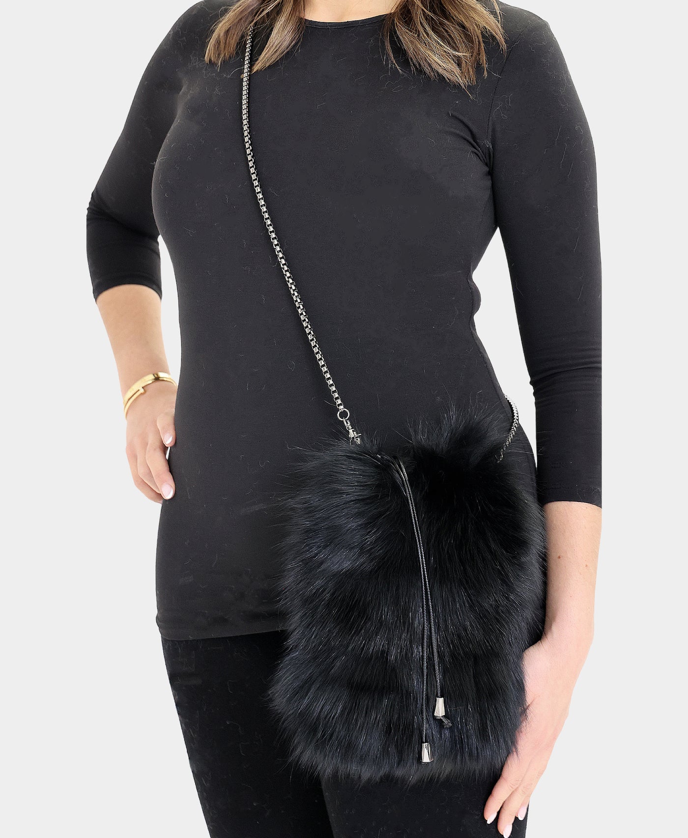 Fox Fur Crossbody Bag view 1