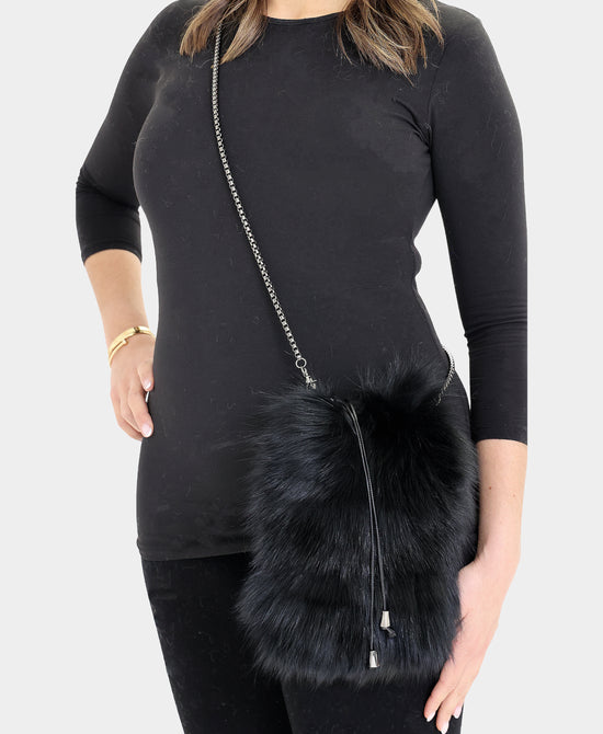 Fox Fur Crossbody Bag view 