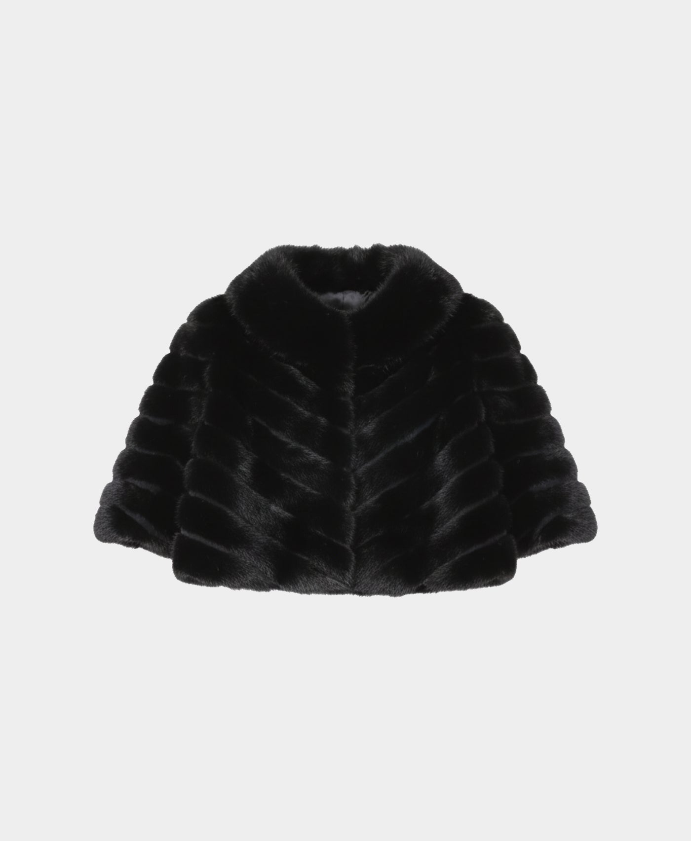 Mink Caplet w fox collar view 3