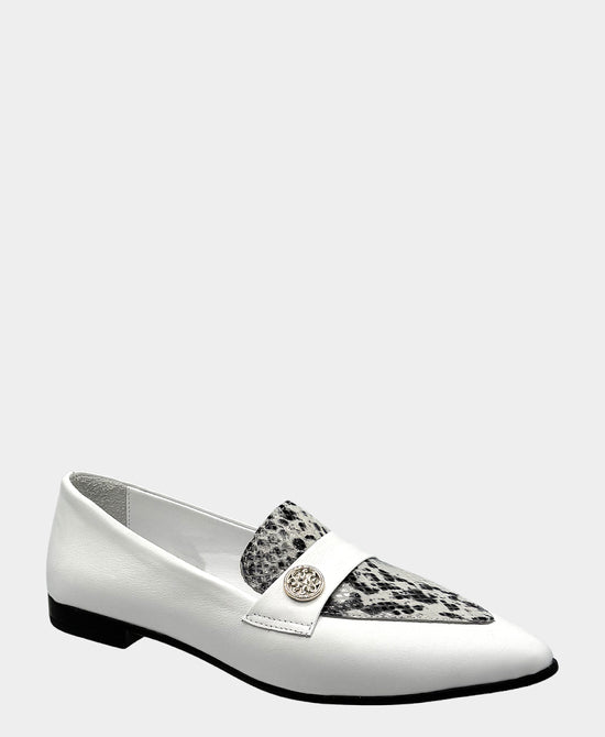 
Leather Animal Print Loafer in BLACK/WHITE view 1