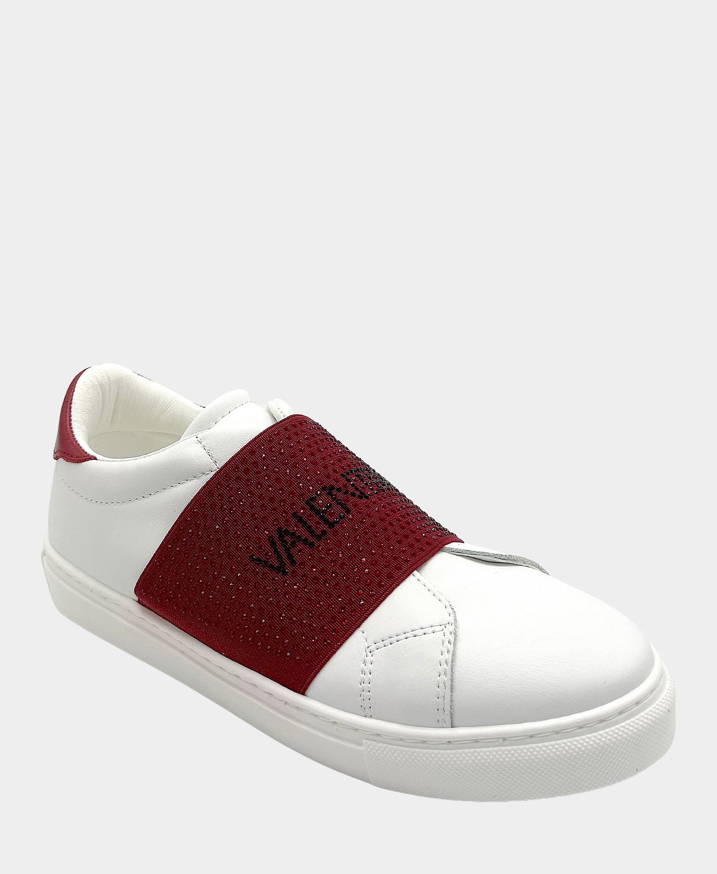 Leather Sneaker w/ Crystals view 1