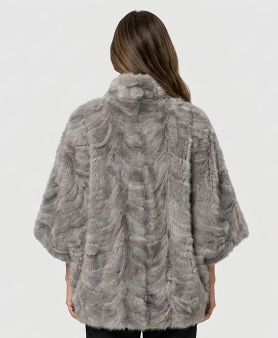 
Mink Cape in GREY view 2