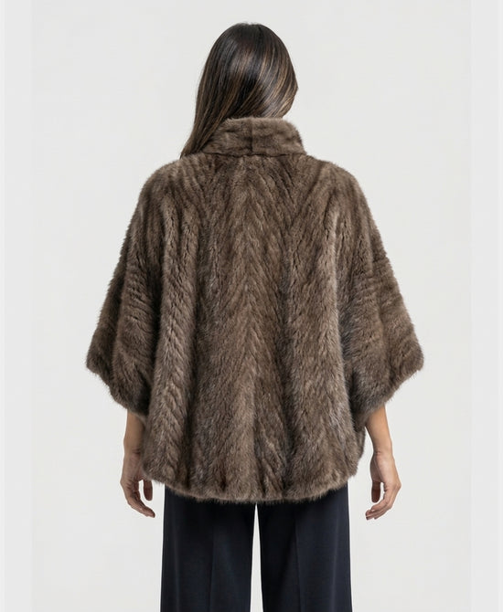 
Mink Cape in SILVER BLUE view 2