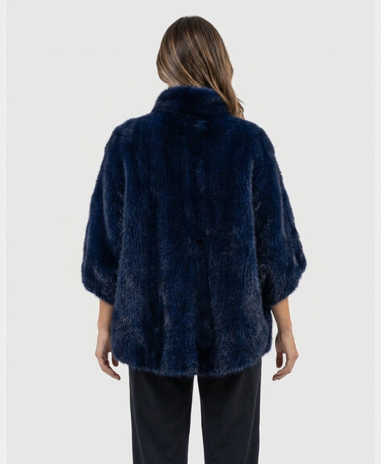 
Mink Cape in BLUE view 2