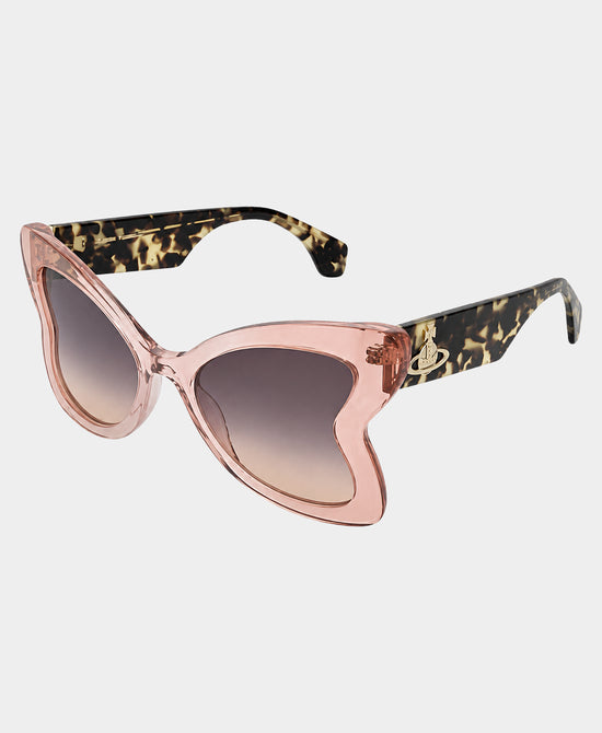 
Side Heart Sunglasses in GLOSS PINK view 1