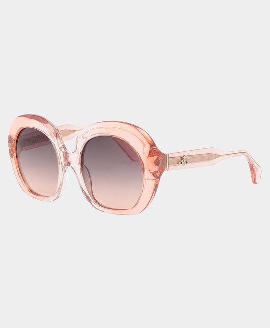 
Oversized Round Sunglasses in LIGHT PINK view 1