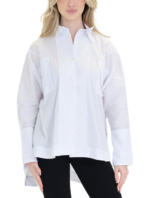 Hi-Lo Blouse w/ Buttons view 