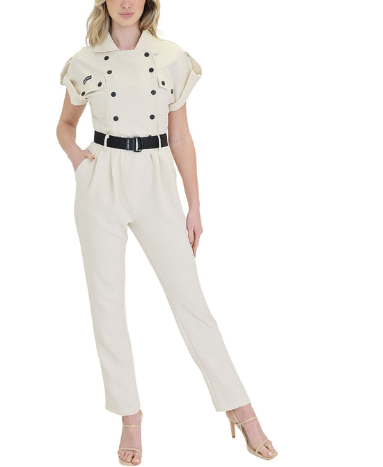 Solid Jumpsuit w/ Belt view 