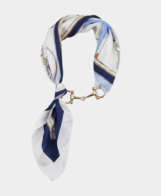 
Printed Scarf Chain Necklace in BLUE view 2