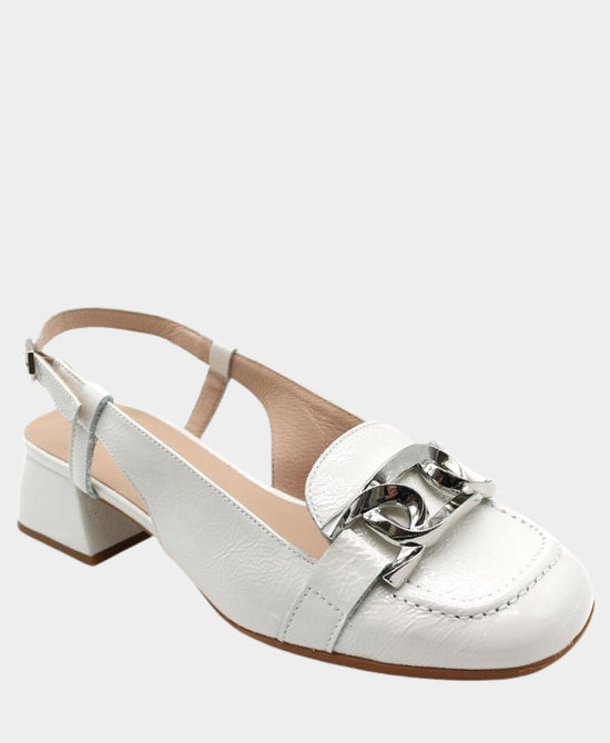 Leather Heeled Slingback Loafer view 
