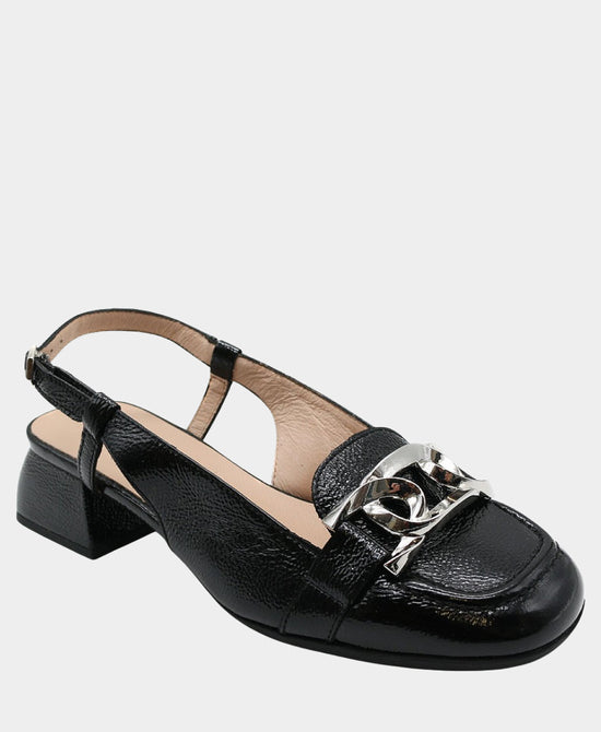 Leather Heeled Slingback Loafer view 