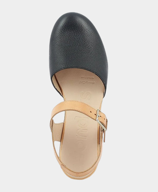 Leather Clog Platform Sandals view 