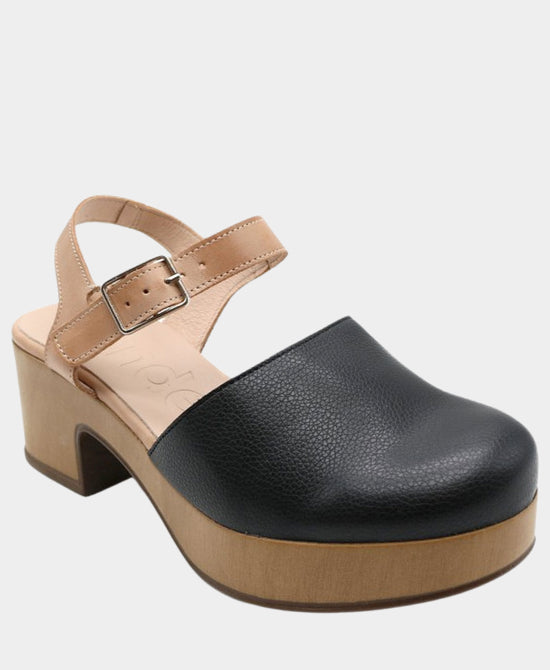 Leather Clog Platform Sandals view 