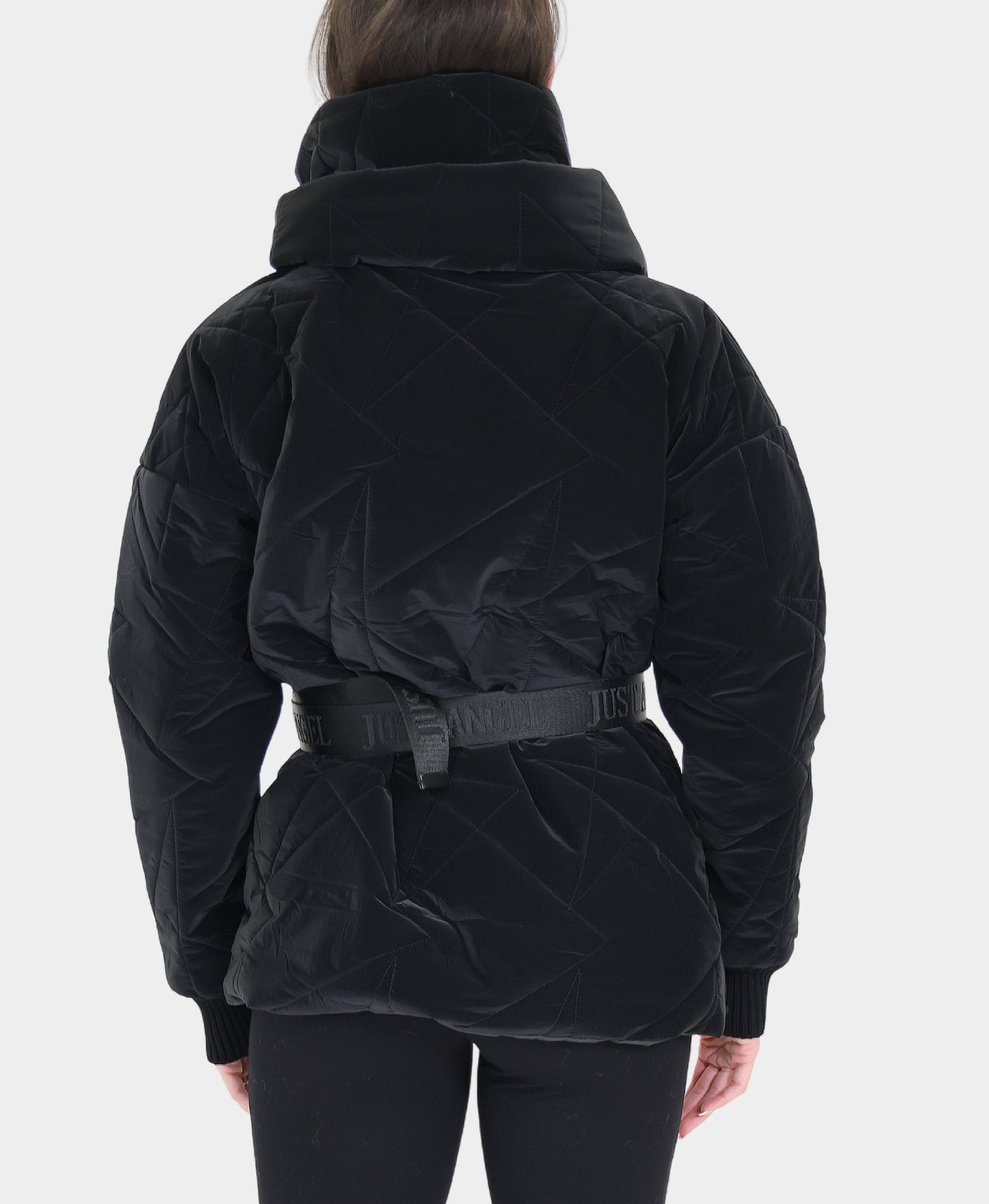 Puffer Jacket w/ Velvet Trim view 2