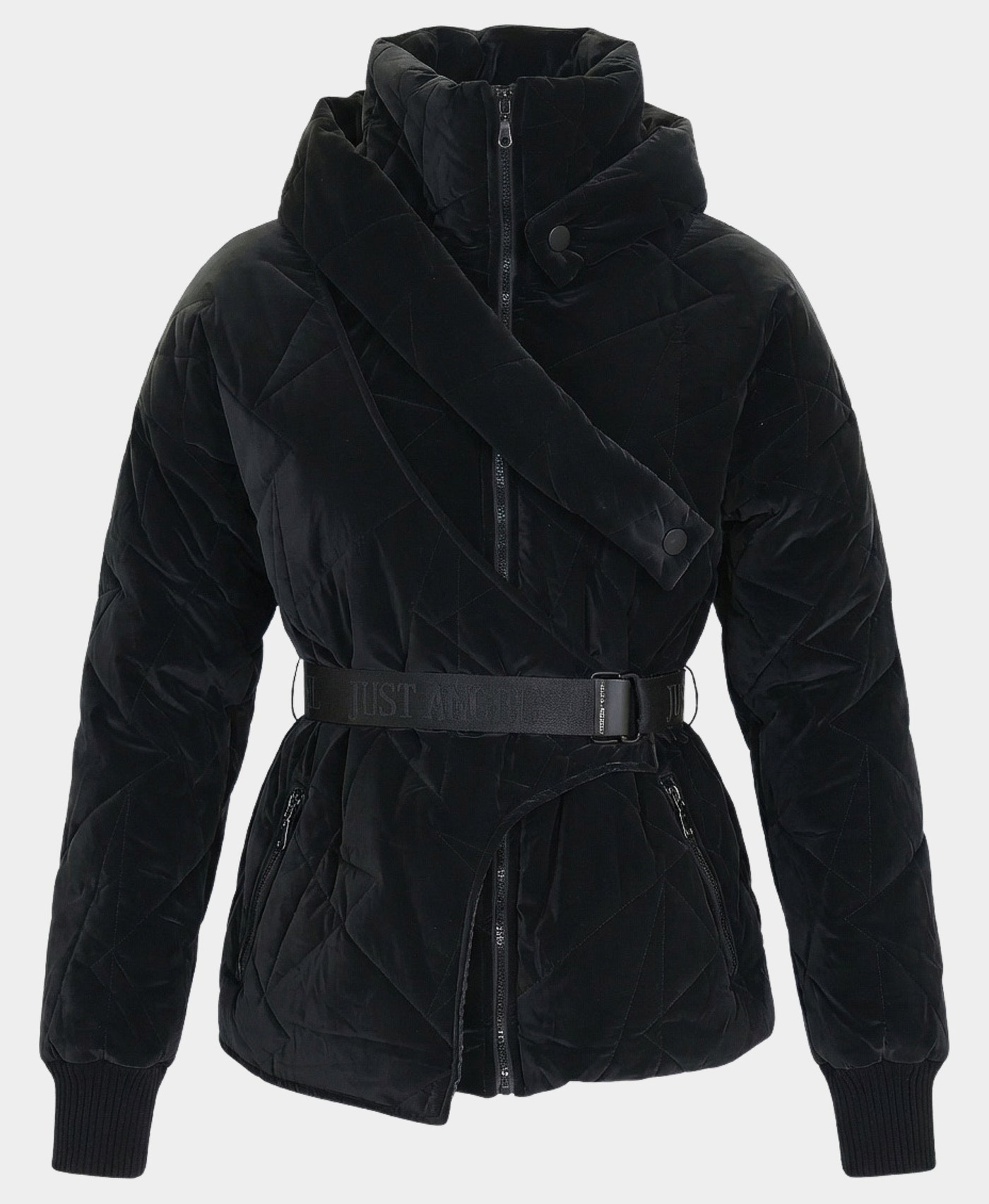 Puffer Jacket w/ Velvet Trim view 3