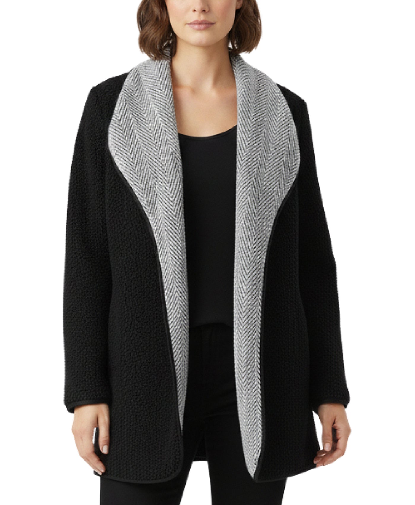 Reversible Herringbone Fleece Jacket view 2
