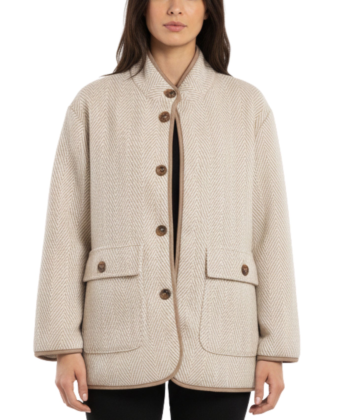 Herringbone Fleece Jacket view 1