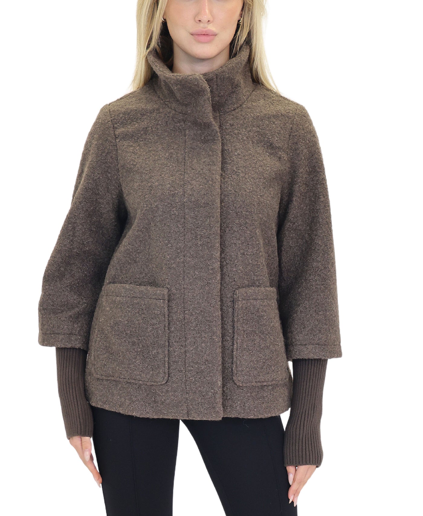 Jacket w/ Knit Sleeves view 1
