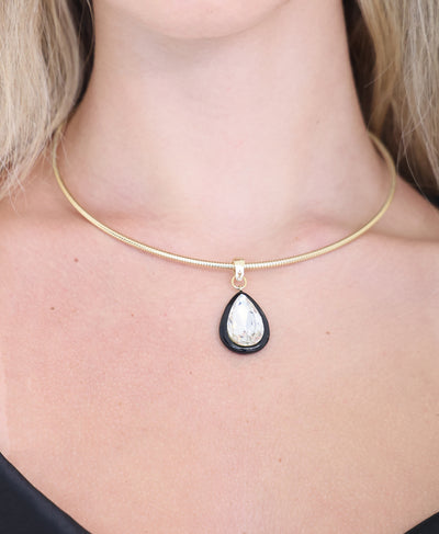 Teardrop Pendant Collar Necklace image 1