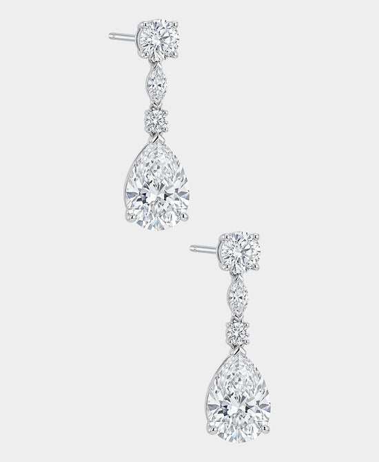 
Pear Drop Earrings in SILVER view 2