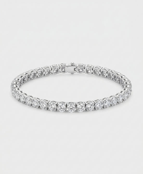 
Cubic Zirconia Bezel Tennis Bracelet in SILVER view 1