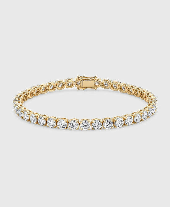 
Cubic Zirconia Bezel Tennis Bracelet in GOLD view 2