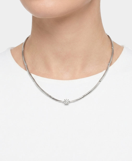 
Cubic Zirconia Collar Necklace in SILVER view 1
