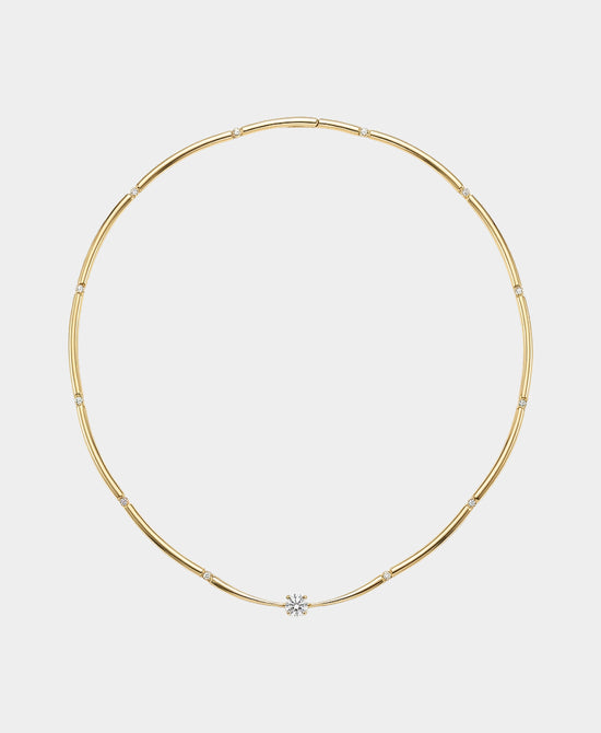 
Cubic Zirconia Collar Necklace in GOLD view 2