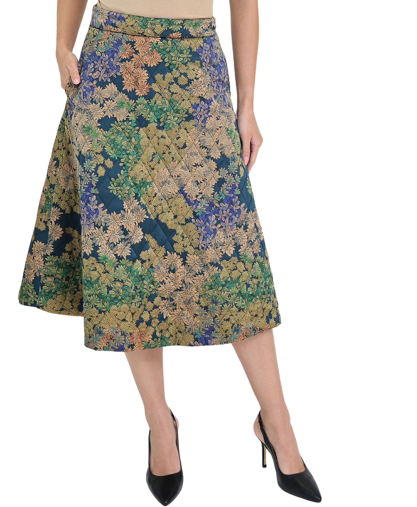 Printed Midi Skirt view 1