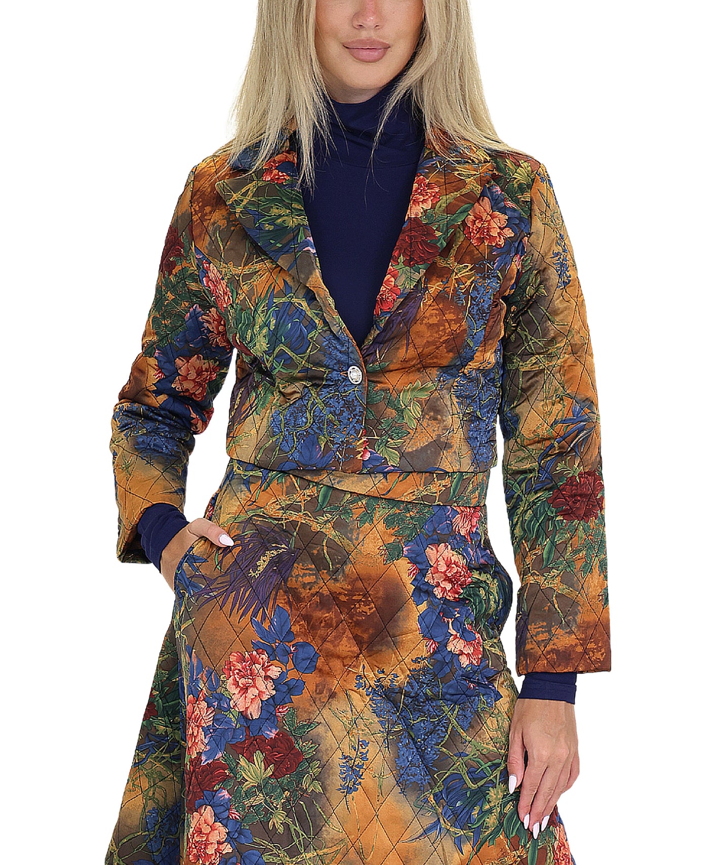 Printed Crop Jacket view 1