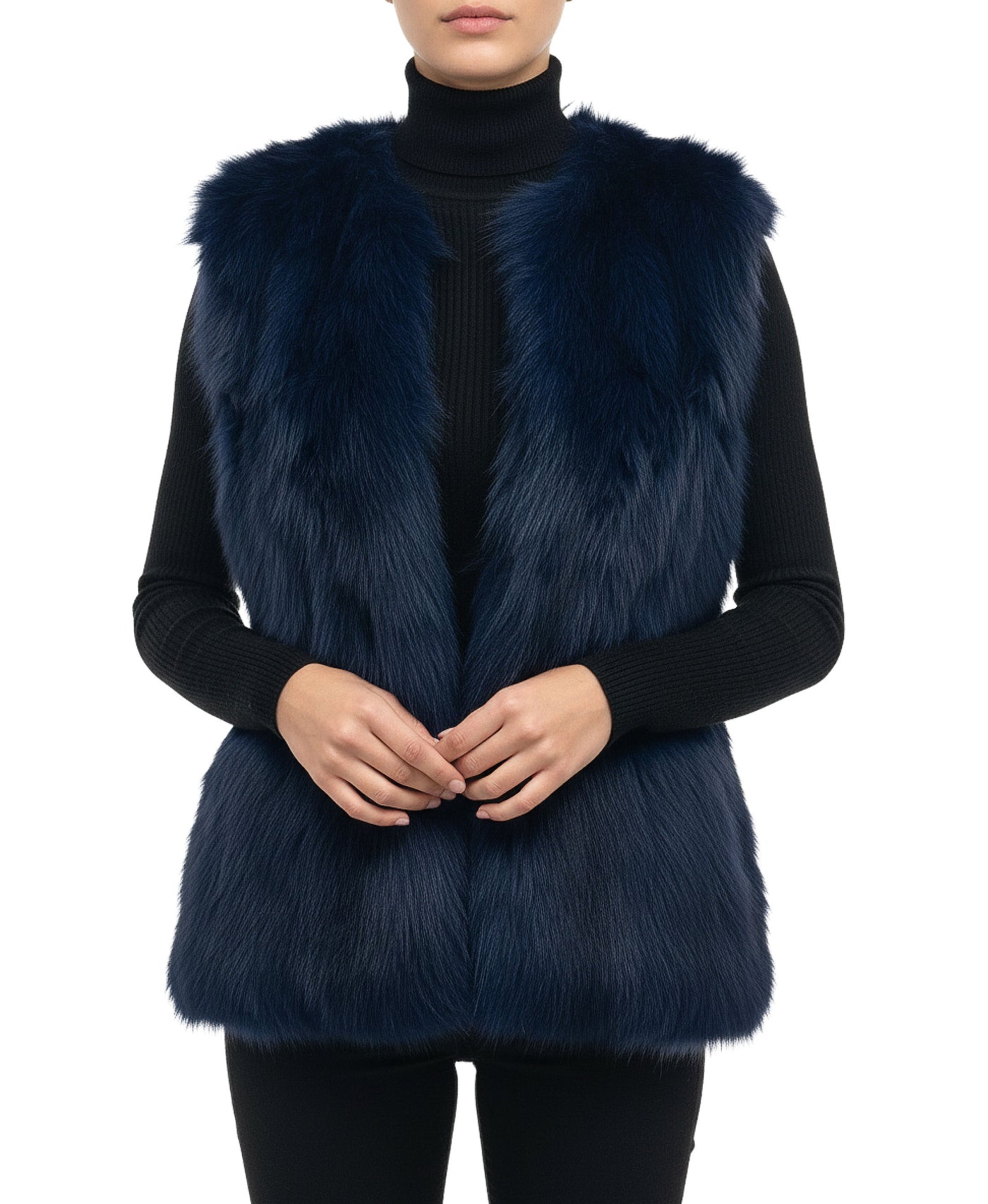 Fox Fur Vest w/ Hood view 2