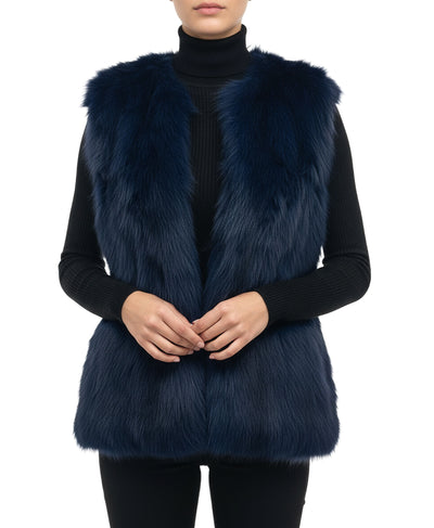 Fox Fur Vest w/ Hood image 2