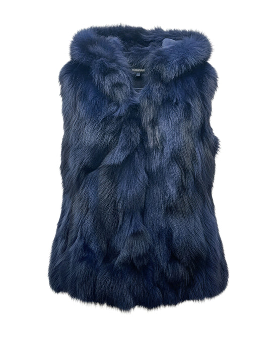 Fox Fur Vest w/ Hood view 